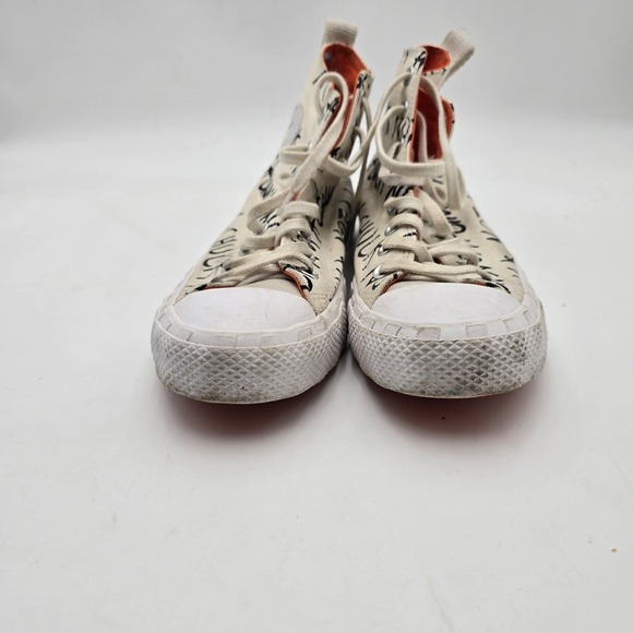 Converse Not A Chuck Shoes Mens Size 8.5 Beige Canvas High Top Sneaker 166503C - Picture 4 of 9